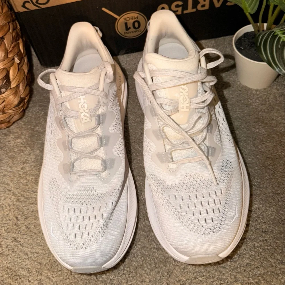Hoka Light Gray Athletic Shoes